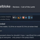 A Steam user reviews the game Cult of the Lamb.